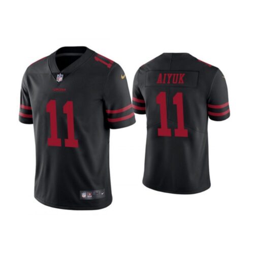6861aef9e92eb_1 Men's San Francisco 49ers #11 Brandon Aiyuk Black Vapor Untouchable Limited Stitched Jersey