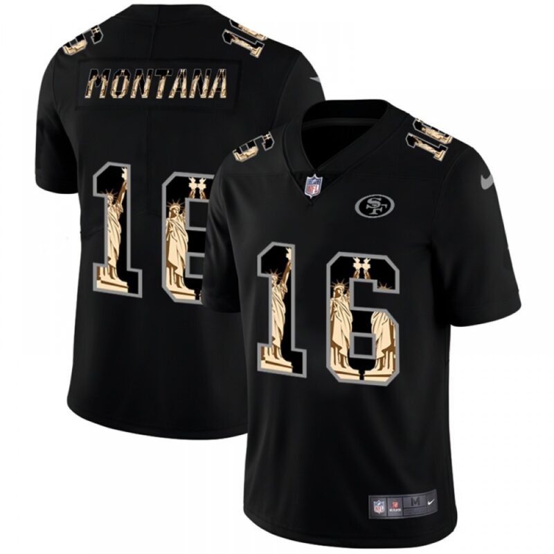 6861af0921fe0_1 Men's San Francisco 49ers #16 Joe Montana 2019 Black Statue Of Liberty Limited Stitched NFL Jersey