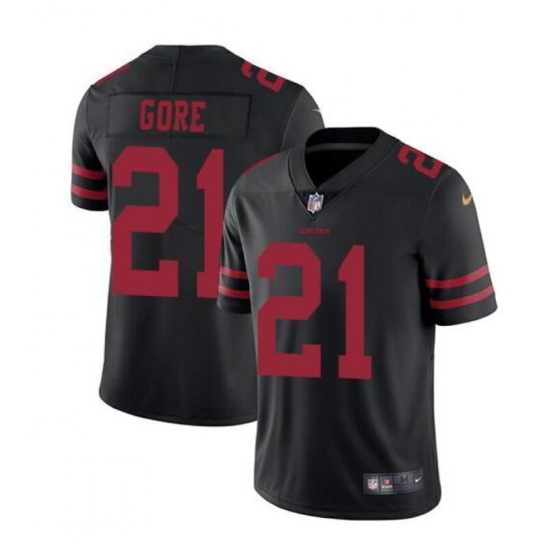 6861af36717b1_1 Men's San Francisco 49ers #21 Frank Gore Black Vapor Untouchable Limited Stitched Jersey