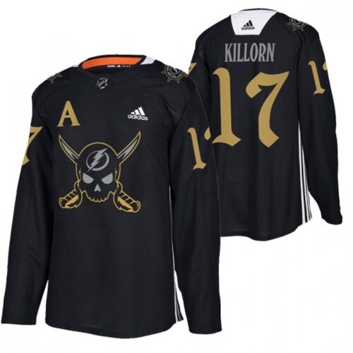 6861af3d540d1_1 Men's Tampa Bay Lightning #17 Alex Killorn Black Gasparilla inspired Pirate-themed Warmup Stitched Jersey