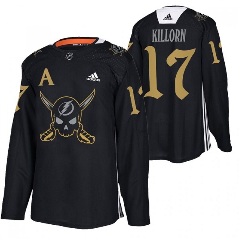 6861af3d540d1_1 Men's Tampa Bay Lightning #17 Alex Killorn Black Gasparilla inspired Pirate-themed Warmup Stitched Jersey