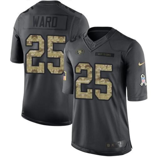 49ers #25 Jimmie Ward Black Men's Stitched NFL Limited 2016 Salute to Service Jersey