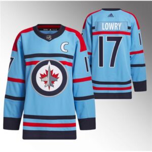 6861af4a037d9_1 Men's Winnipeg Jets #17 Adam Lowry Light Blue Anniversary Primegreen Stitched Jersey