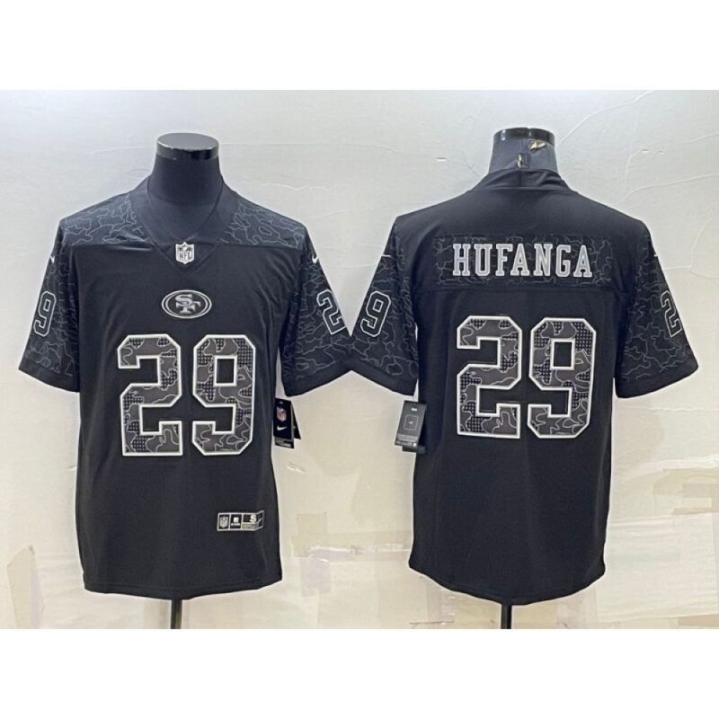 6861af5f8883e_1 Men's San Francisco 49ers #29 Talanoa Hufanga Black Reflective Limited Stitched Football Jersey