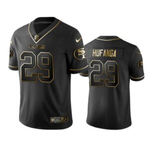 6861af62a4138_1 Men's San Francisco 49ers #29 Talanoa Hufanga Black Golden Edition Limited Stitched Jersey