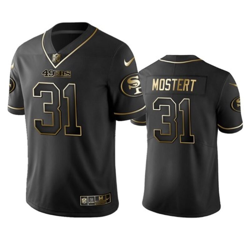 6861af68a1470_1 Men's San Francisco 49ers #31 Raheem Mostert Black Golden Limited Stitched NFL Jersey