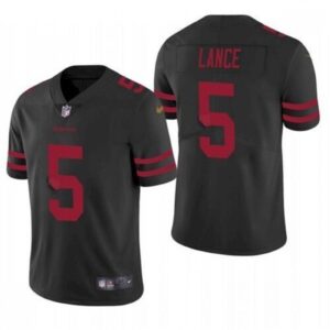 6861af86eb9c6_1 Men's San Francisco 49ers #5 Trey Lance Black Vapor Untouchable Limited Stitched Jersey