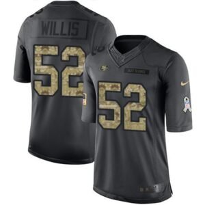49ers #52 Patrick Willis Black Men's Stitched NFL Limited 2016 Salute to Service Jersey