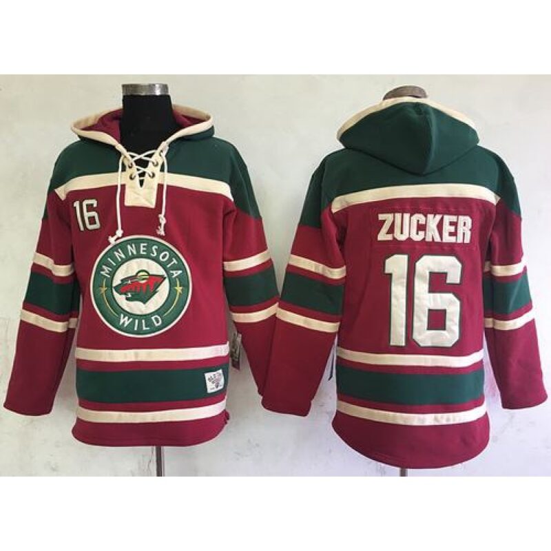 6861afb40573c_1 Wild #16 Jason Zucker Red Sawyer Hooded Sweatshirt Stitched NHL Jersey