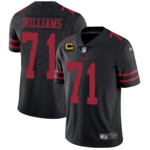 6861afb9bdce8_1 Men's San Francisco 49ers #71 Trent Williams Black With C Patch Vapor Untouchable Limited Stitched Football Jersey