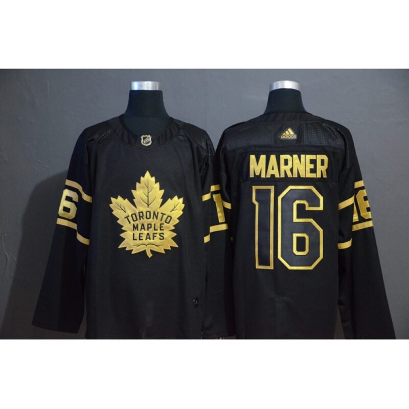 6861afd02ed8a_1 Men's Toronto Maple Leafs #16 Mitchell Marner Black Golden Stitched NHL Jersey