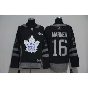 6861afd6b2b69_1 Toronto Maple Leafs #16 Mitchell Marner Black Men's 1917-2017 100th Anniversary Stitched NHL Jersey