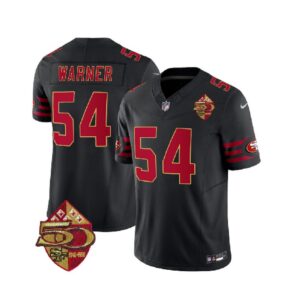 6861aff309426_1 Men's San Francisco 49ers #54 Fred Warner Black 2023 F.U.S.E. 50th Patch Vapor Limited Stitched Football Jersey