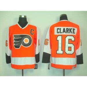 6861b015c007f_1 Flyers #16 Clarke Orange CCM Throwback Stitched NHL Jersey