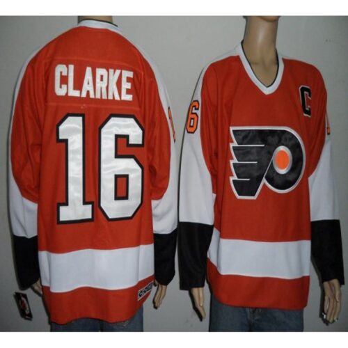 6861b025d8f67_1 Flyers #16 Bobby Clarke Orange Stitched NHL Jersey