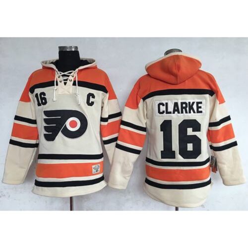 6861b02907223_1 Flyers #16 Bobby Clarke Cream Sawyer Hooded Sweatshirt Stitched NHL Jersey