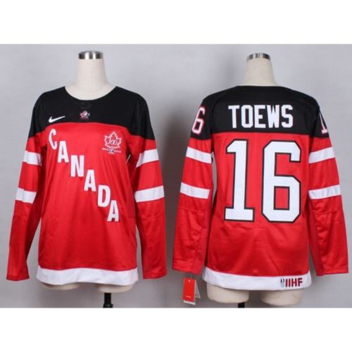 6861b03b3a839_1 Olympic CA. #16 Jonathan Toews Red 100th Anniversary Women's Stitched NHL Jersey
