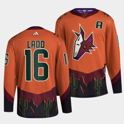 6861b06b89e50_1 Men's Arizona Coyotes #16 Andrew Ladd Orange 2022-23 Reverse Retro Stitched Jersey