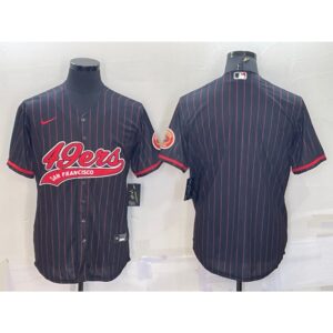 6861b06d60c22_1 Men's San Francisco 49ers Blank Black With Patch Cool Base Stitched Baseball Jersey
