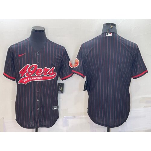 6861b06d60c22_1 Men's San Francisco 49ers Blank Black With Patch Cool Base Stitched Baseball Jersey