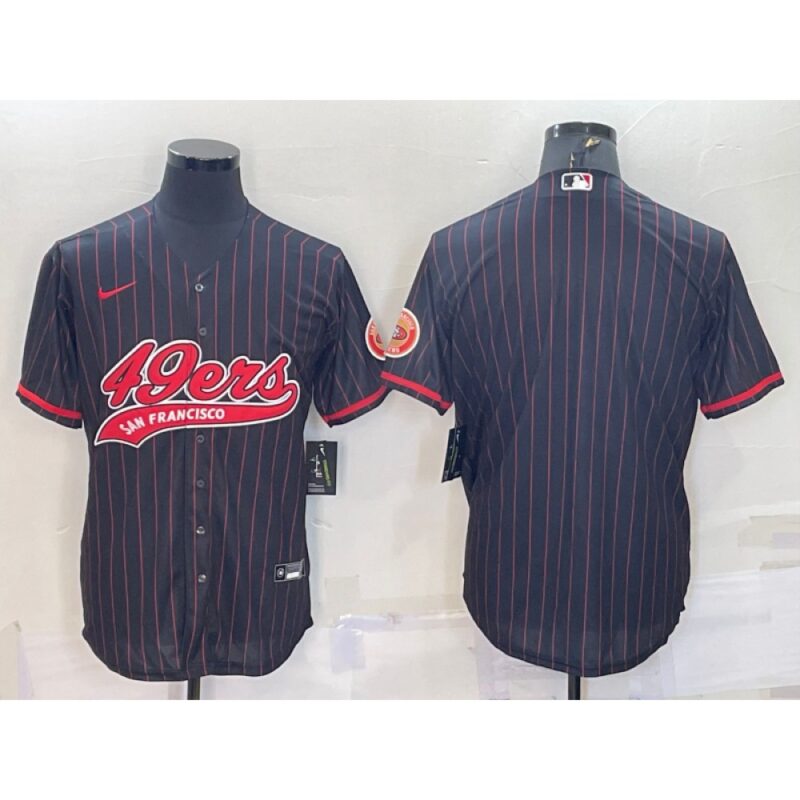 6861b06d60c22_1 Men's San Francisco 49ers Blank Black With Patch Cool Base Stitched Baseball Jersey