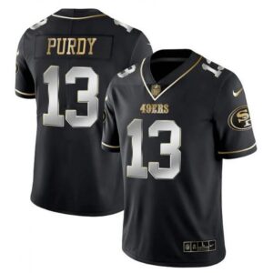 6861b08268ffc_1 Men's San Francisco 49ers #13 Brock Purdy Black Gold Stitched Jersey
