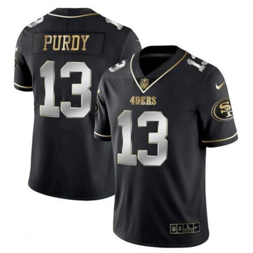 6861b08268ffc_1 Men's San Francisco 49ers #13 Brock Purdy Black Gold Stitched Jersey