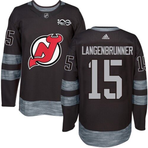 6861b0948e1bc_1 Devils #15 Langenbrunner Black 1917-2017 100th Anniversary Stitched NHL Jersey