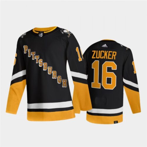 6861b09b382a1_1 Men's Pittsburgh Penguins #16 Jason Zucker 2021/2022 Black Stitched Jersey