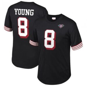 6861b0a680f87_1 Men's San Francisco 49ers #8 Steve Young Black Stitched Jersey