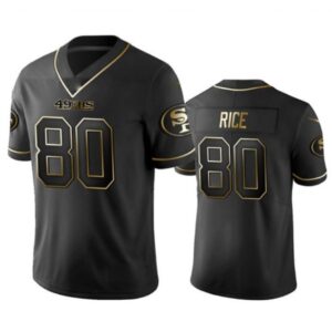 6861b0b279a5d_1 Men's San Francisco 49ers #80 Jerry Rice Black Gold Stitched Jersey