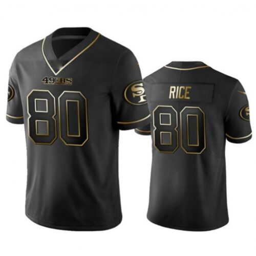 6861b0b279a5d_1 Men's San Francisco 49ers #80 Jerry Rice Black Gold Stitched Jersey