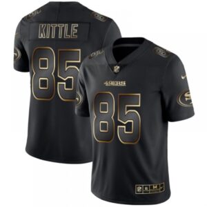 6861b0b572f08_1 Men's San Francisco 49ers #85 George Kittle 2019 Black Gold Edition Stitched NFL Jersey
