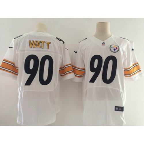 6861b0e5484e0_1 Men's Pittsburgh Steelers #90 T.J. Watt White 2017 Elite Stitched NFL Jersey