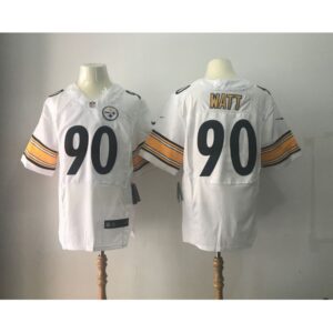 6861b0e822dad_1 Men's Pittsburgh Steelers #90 T.J. Watt White 2017 Elite Stitched NFL Jersey
