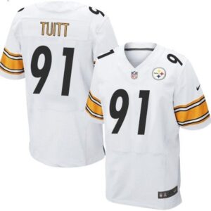 6861b0eb0deda_1 Steelers #91 Stephon Tuitt White Men's Stitched NFL Elite Jersey