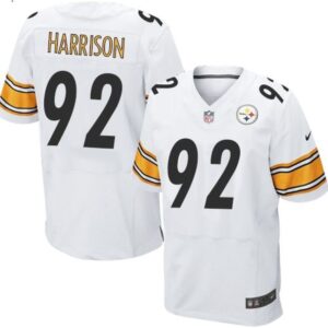 6861b0edea576_1 Steelers #92 James Harrison White Men's Stitched NFL Elite Jersey