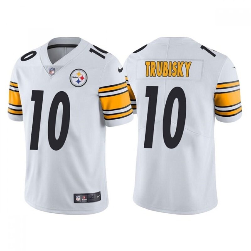 6861b0f3f06d1_1 Men's Pittsburgh Steelers #10 Mitchell Trubisky White Vapor Untouchable Limited Stitched Jersey