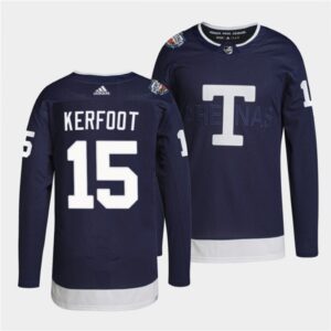 6861b0f8b78c3_1 Men's Toronto Maple Leafs #15 Alexander Kerfoot 2022 Heritage Classic Navy Stitched Jersey