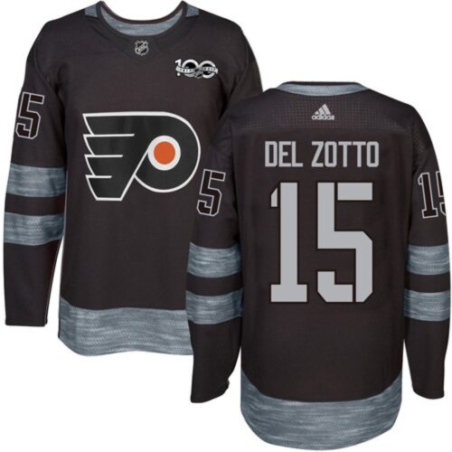 6861b111c06db_1 Flyers #15 Michael Del Zotto Black 1917-2017 100th Anniversary Stitched NHL Jersey