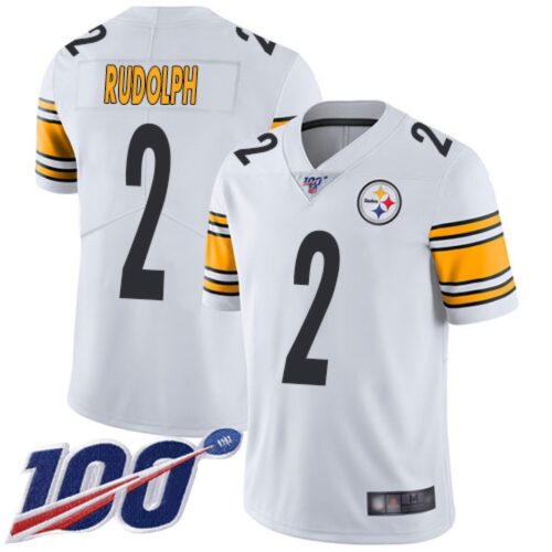 6861b11dacee3_1 Men's Pittsburgh Steelers #2 Mason Rudolph 2019 White 100th season Vapor Untouchable Limited Stitched NFL Jersey