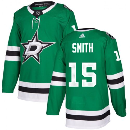 6861b1273839c_1 Men's Dallas Stars #15 Craig Smith Green Stitched Jersey