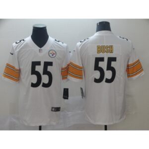 6861b14d37766_1 Men's Pittsburgh Steelers #55 Devin Bush White Vapor Untouchable Limited Stitched NFL Jersey