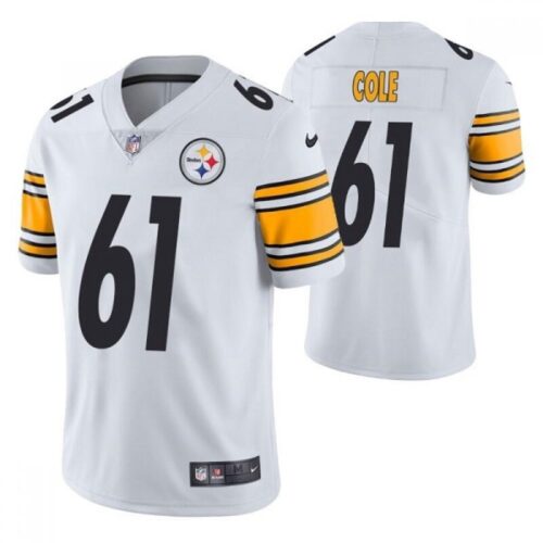 6861b15619a5b_1 Men's Pittsburgh Steelers #61 Mason Cole White Vapor Untouchable Limited Stitched Jersey