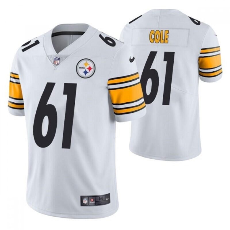 6861b15619a5b_1 Men's Pittsburgh Steelers #61 Mason Cole White Vapor Untouchable Limited Stitched Jersey