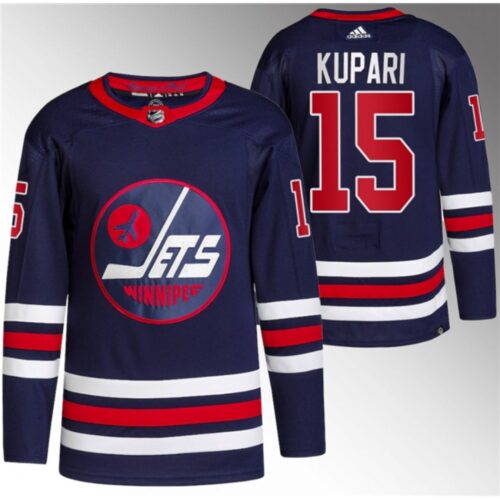 6861b15f5e7bb_1 Men's Winnipeg Jets #15 Rasmus Kupari 2021/22 Navy Stitched Jersey