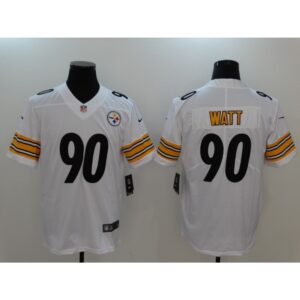 6861b173c7c10_1 Men's Pisttsburgn Steelers #90 T.J. Watt White Vapor Untouchable Player Limited Jersey