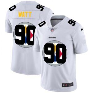6861b17c5bd06_1 Men's Pittsburgh Steelers #90 T. J. Watt White Shadow Logo Limited Stitched Jersey