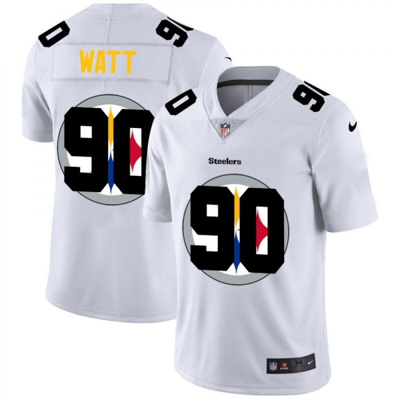 6861b17c5bd06_1 Men's Pittsburgh Steelers #90 T. J. Watt White Shadow Logo Limited Stitched Jersey