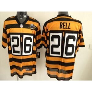 Steelers #26 Le'Veon Bell Yellow/Black Alternate 80TH Throwback Men's Stitched NFL Elite Jersey